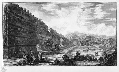 Veduta degli avanzi del Castro Pretorio nella Villa Adriana a Tivoli da Giovanni Battista Piranesi